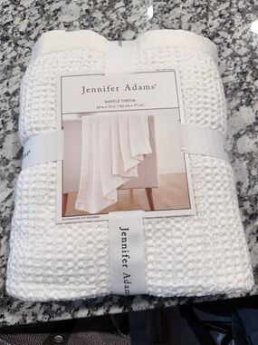 White Waffle Throw Blanket